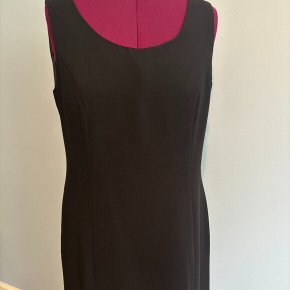 DANNY & NICOLE LADIES SIZE 14 BLACK SLEEVELESS DRESS LINED LINED RUFFLES - Picture 1 of 3